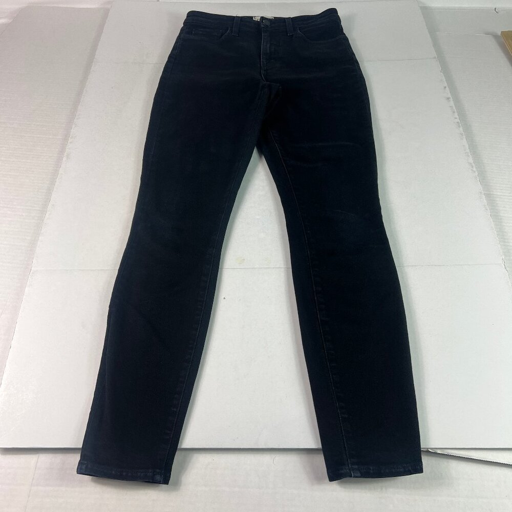 L'agence Jeans Women's 27x27* Monique High Rise Crop Black Faded Denim Tag 26